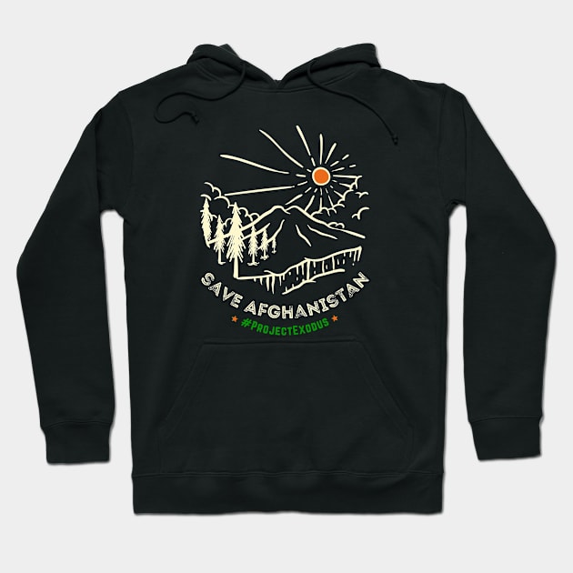 Save Afghanistan (dark background) Hoodie by Pro Exodus Relief 